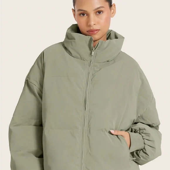 SET Active Green Quilted Puffer Jacket - Picture 2 of 2